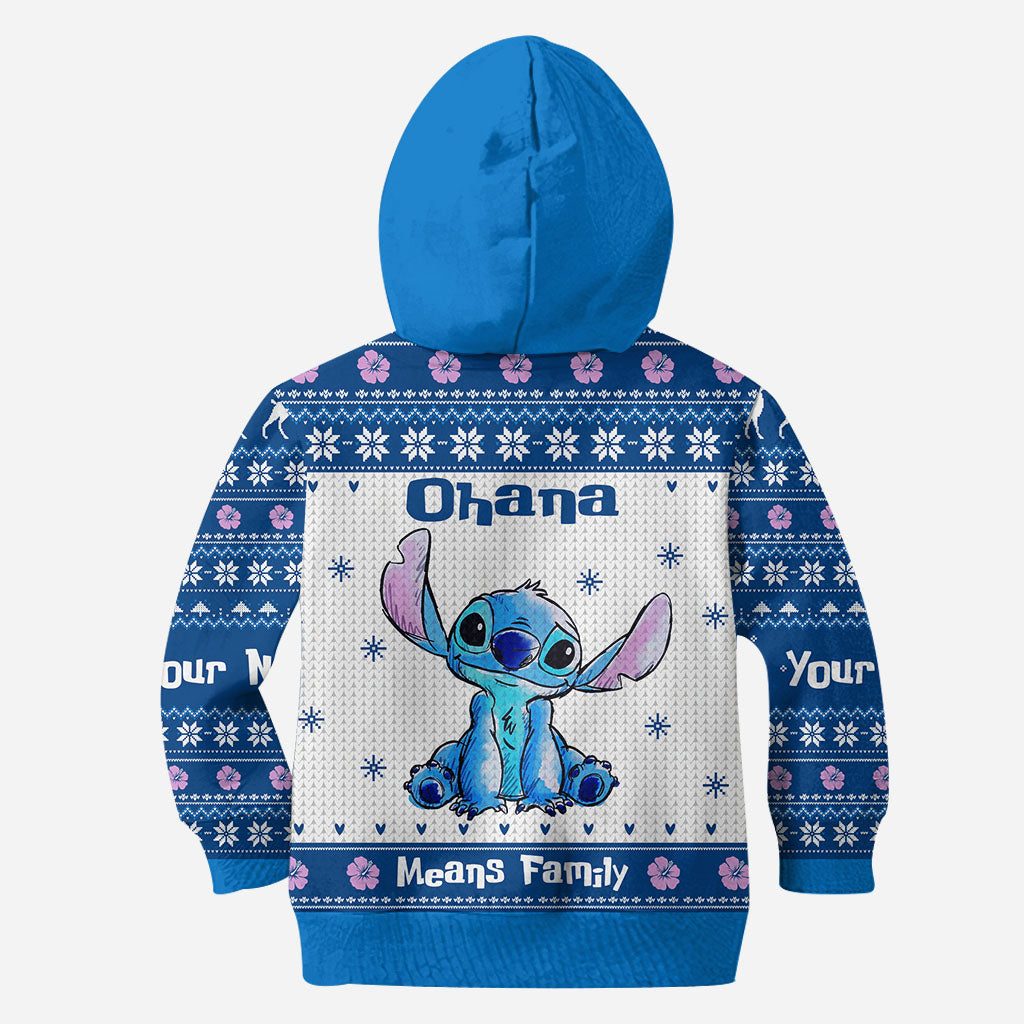 Ohana Means Family - Personalized Christmas Ohana All Over T-shirt and Hoodie