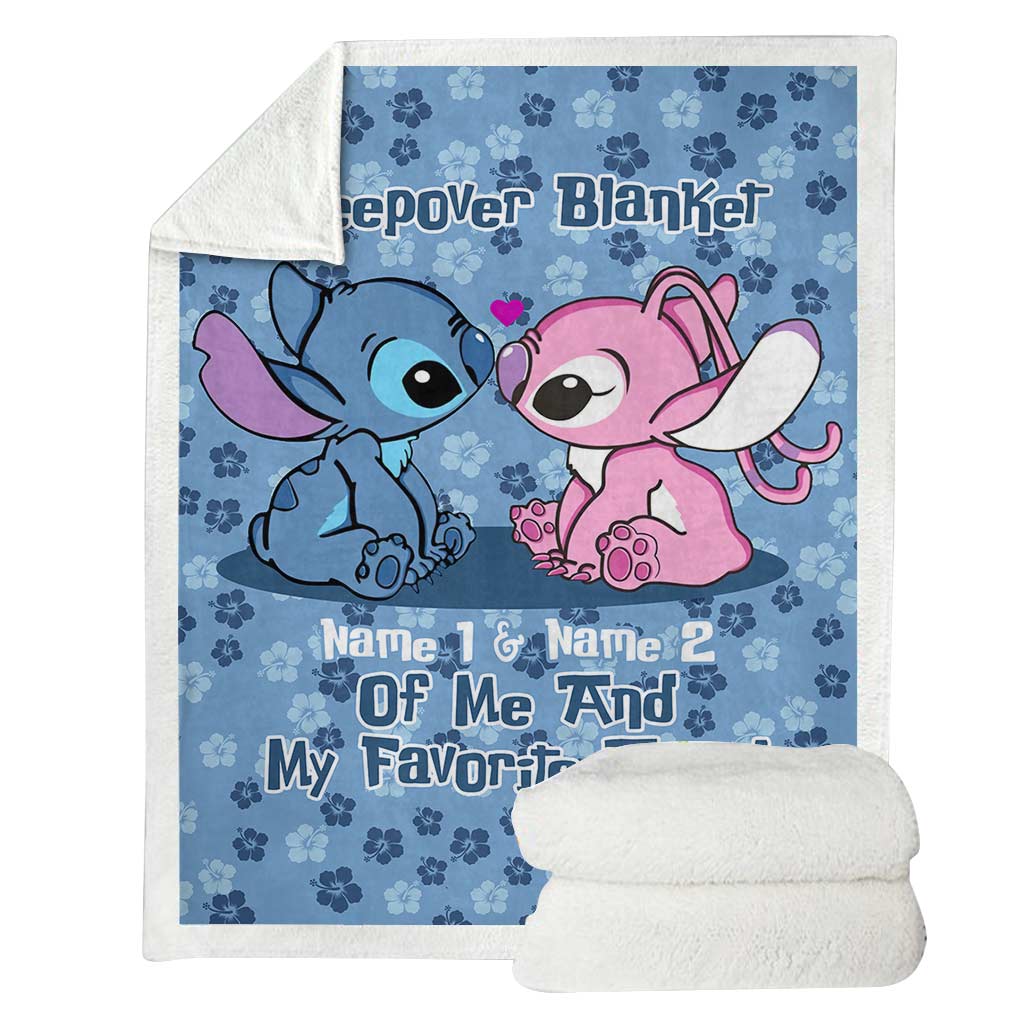 Sleepover With My Favorite - Personalized Ohana Blanket