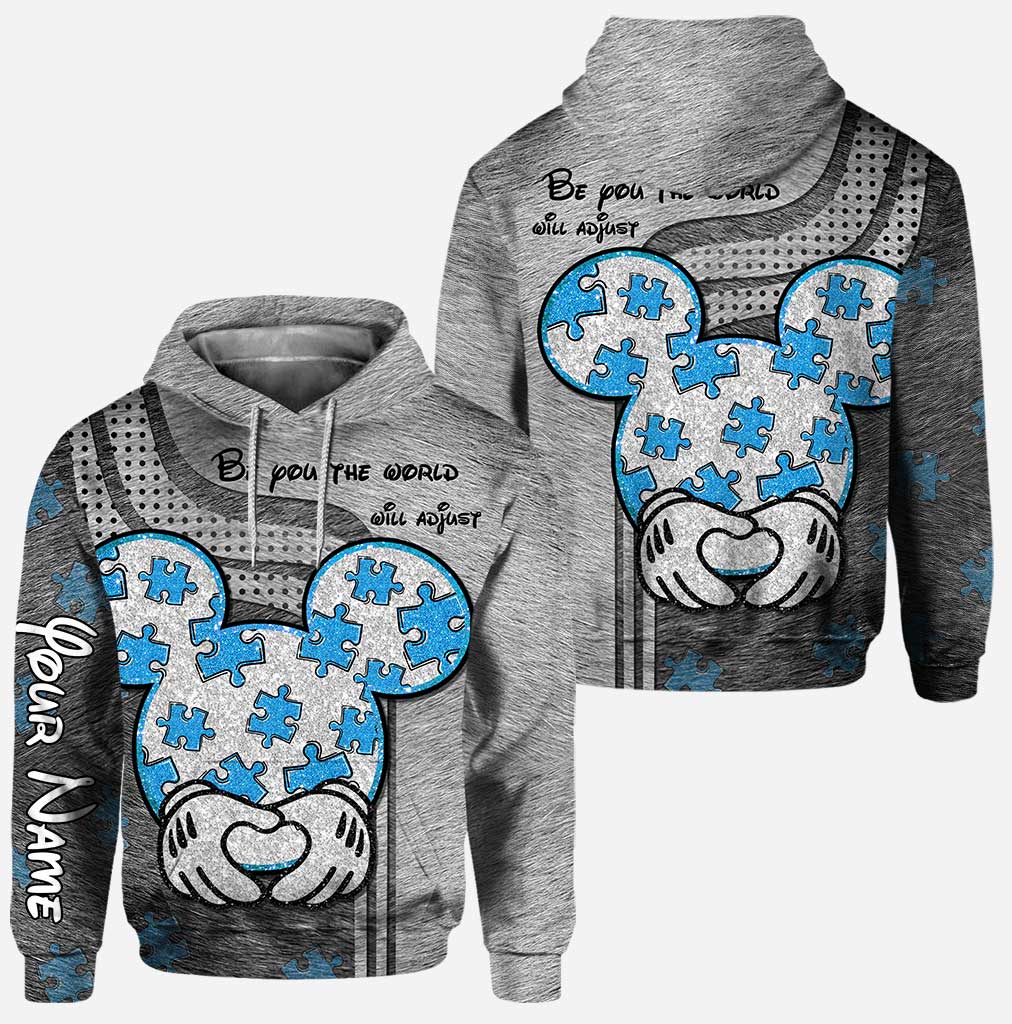 Be You The World Will Adjust - Personalized Autism Awareness Hoodie And Leggings