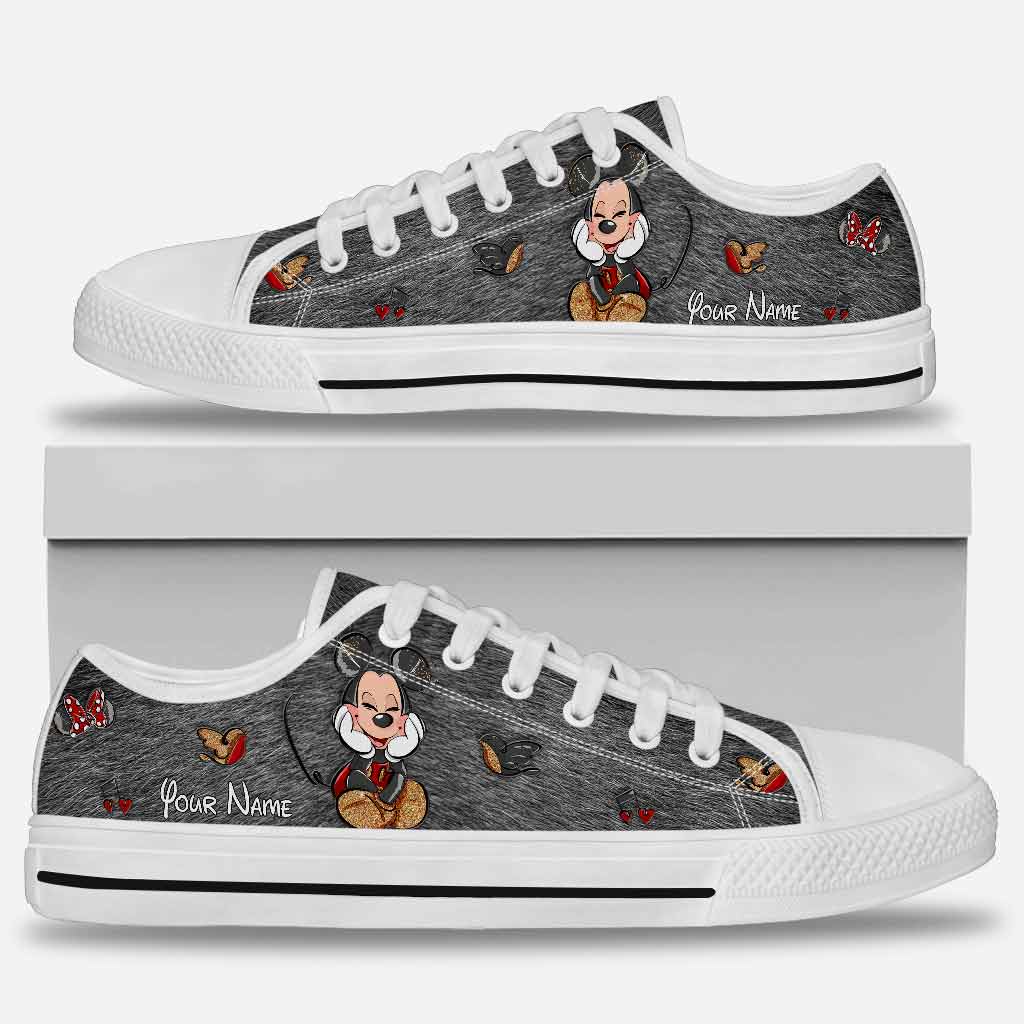 Lovely Mouse Ears - Personalized Low Top Shoes