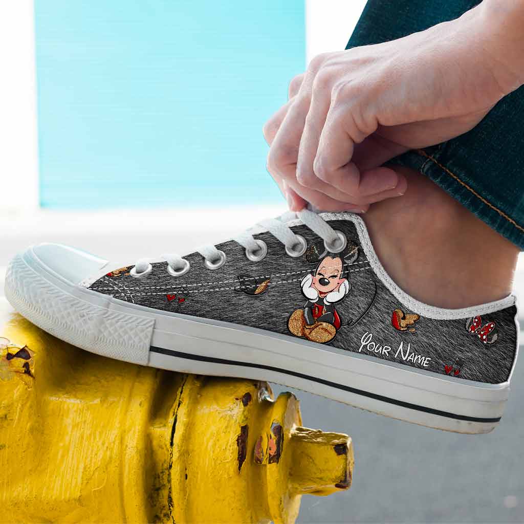 Lovely Mouse Ears - Personalized Low Top Shoes