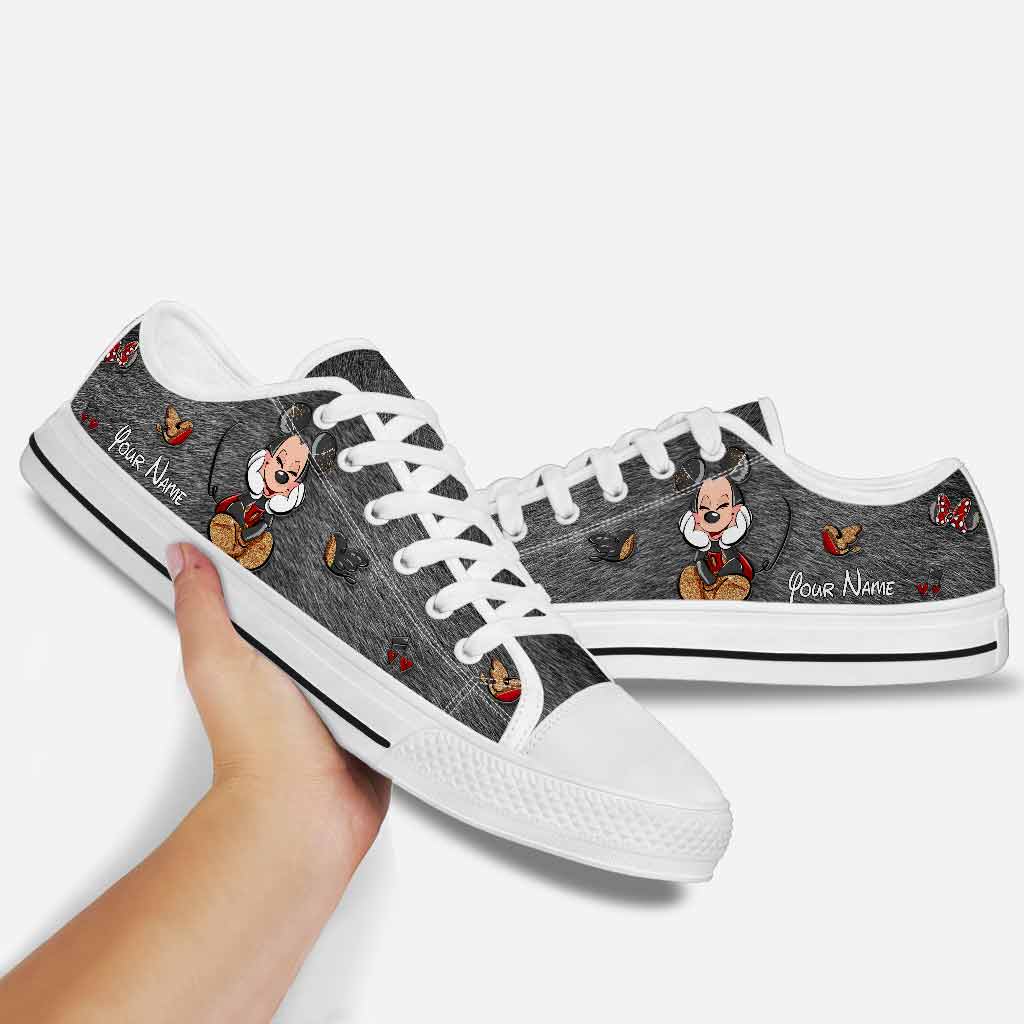 Lovely Mouse Ears - Personalized Low Top Shoes