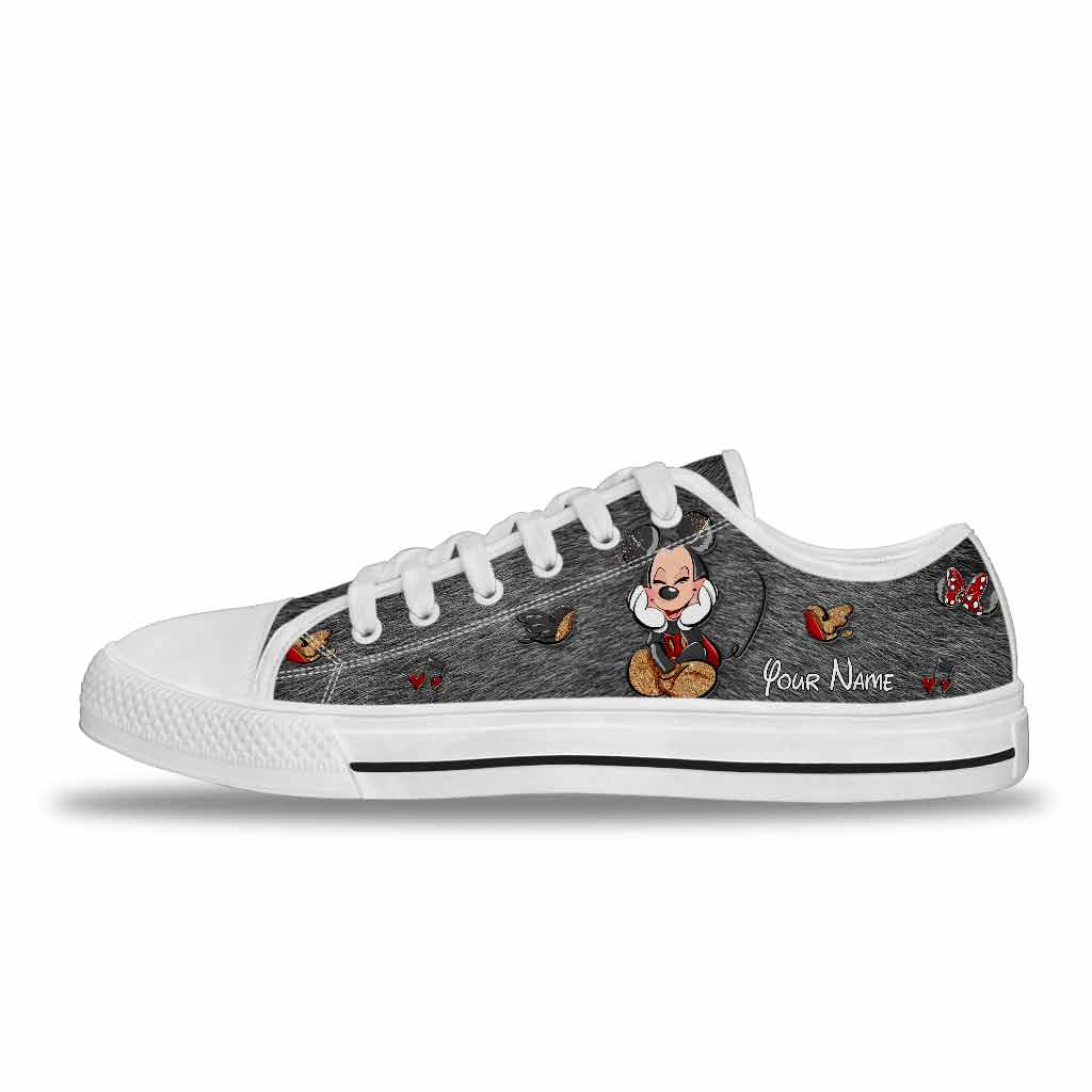 Lovely Mouse Ears - Personalized Low Top Shoes