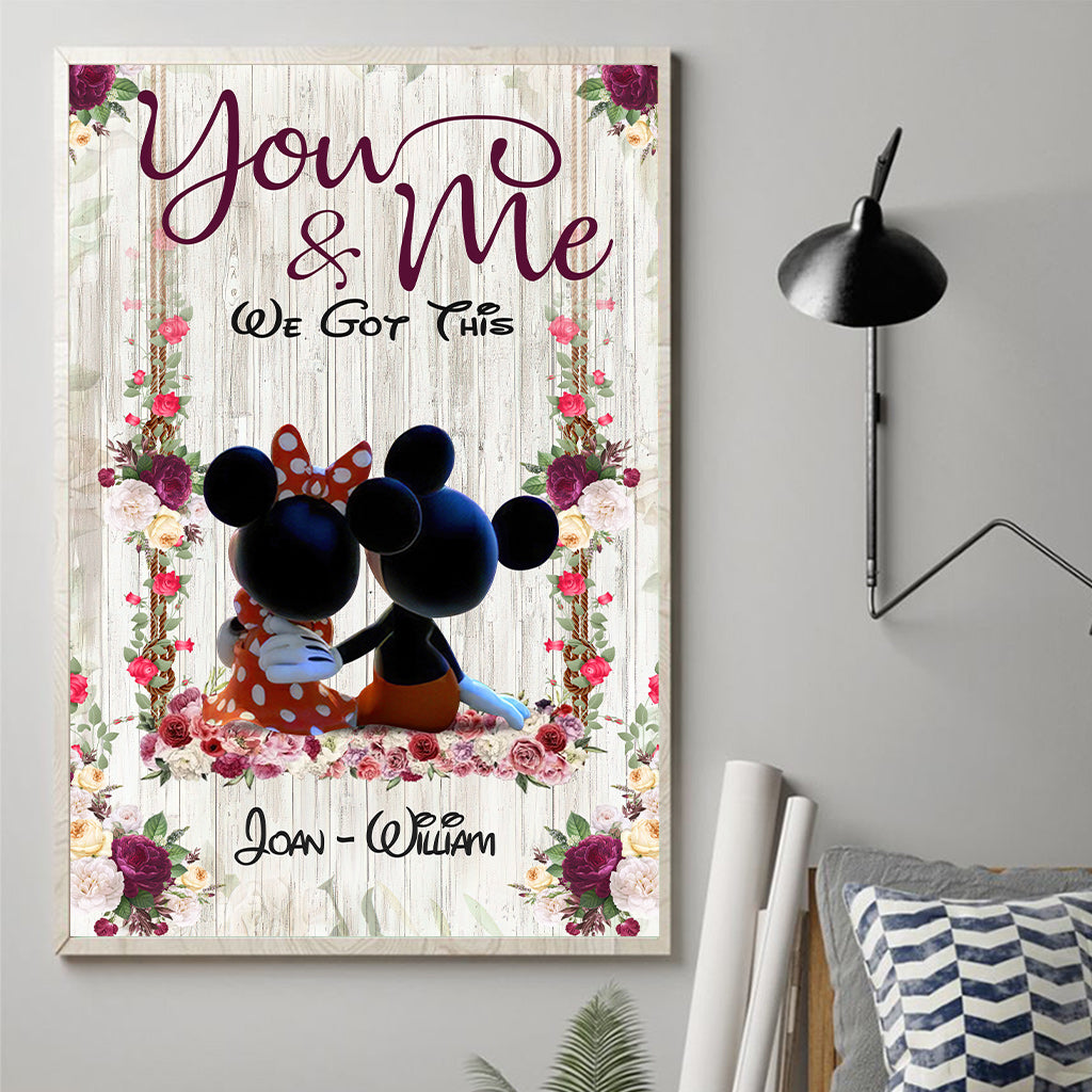 You & Me - Personalized Mouse Canvas And Poster