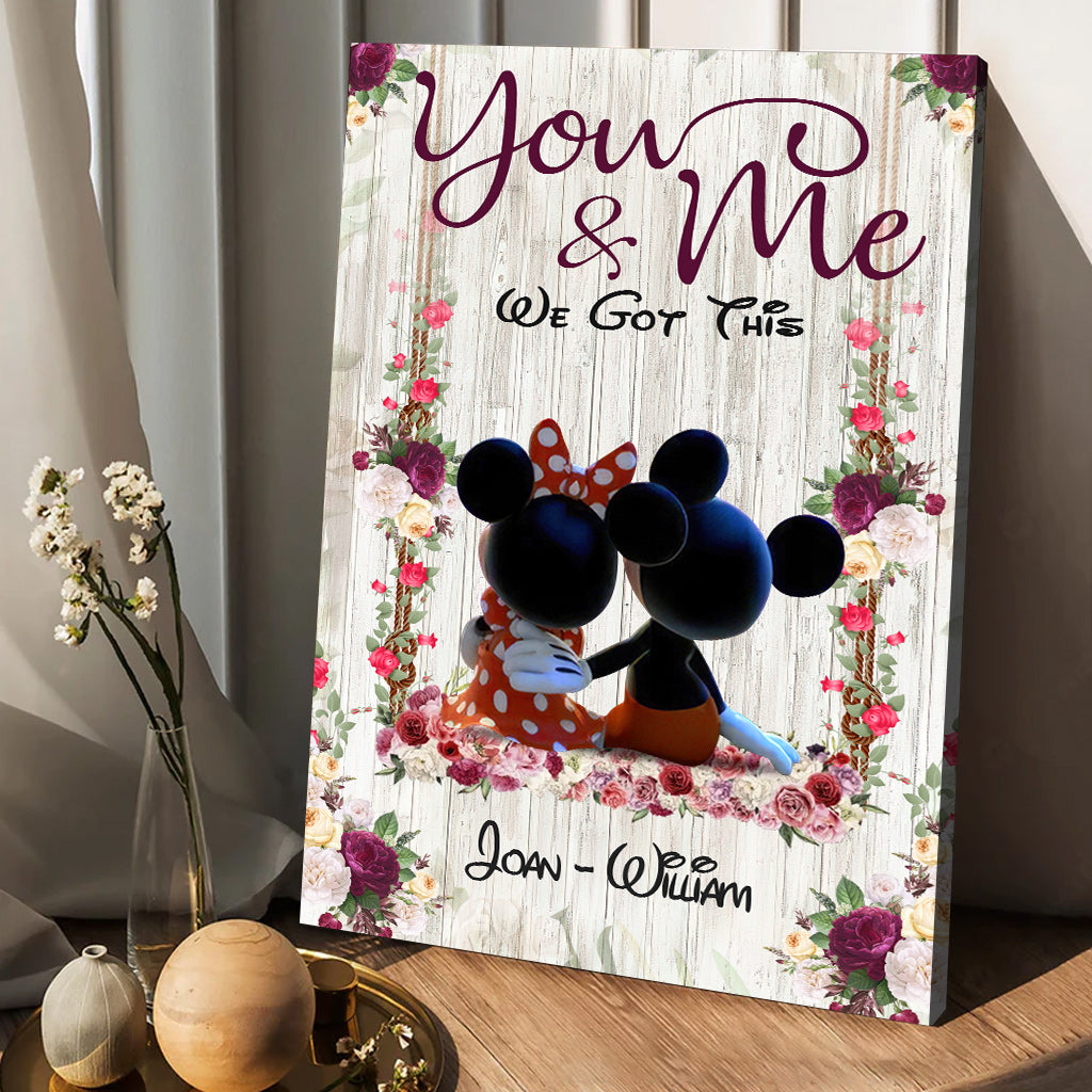 You & Me - Personalized Mouse Canvas And Poster