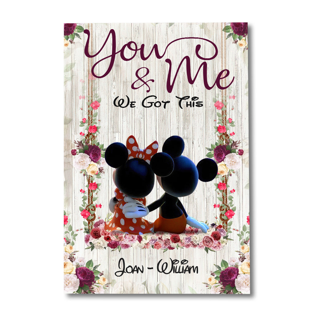 You & Me - Personalized Mouse Canvas And Poster