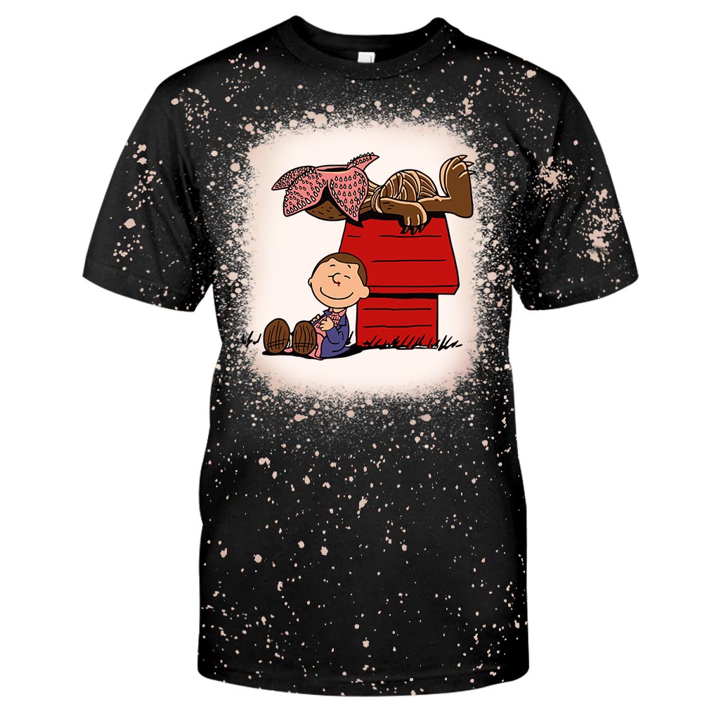 Little House - Stranger Things Handmade Bleached Shirts