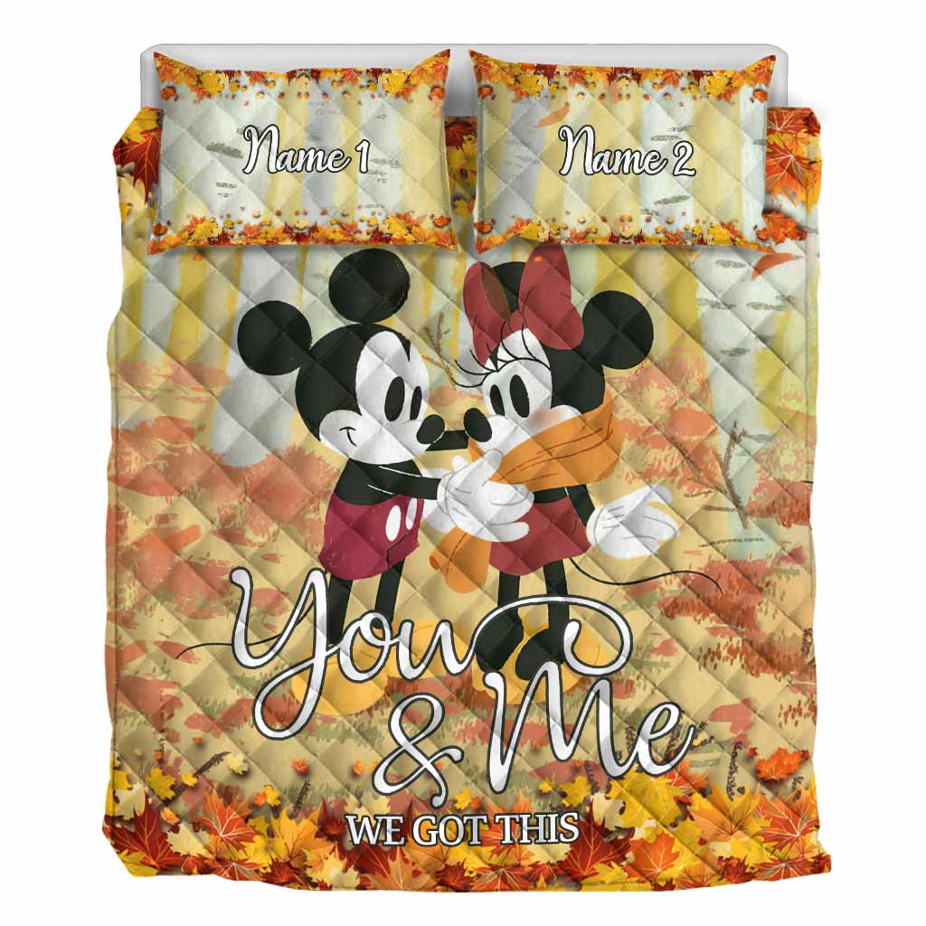 You & Me We Got This - Personalized Mouse Quilt Set