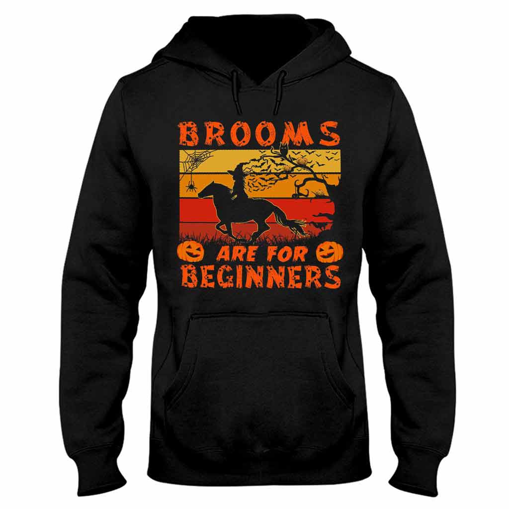 Brooms Are For Beginners Halloween - Horse T-shirt And Hoodie 092021