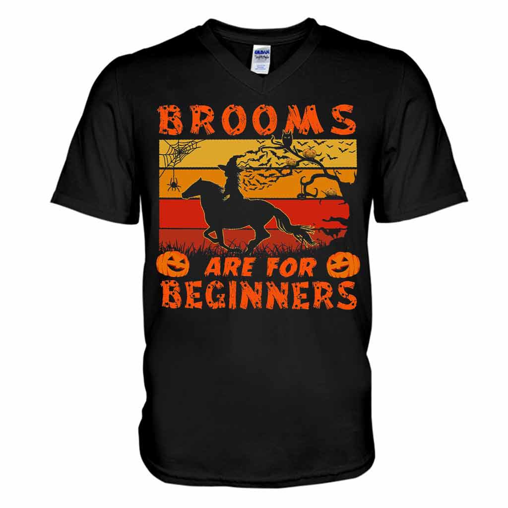 Brooms Are For Beginners Halloween - Horse T-shirt And Hoodie 092021