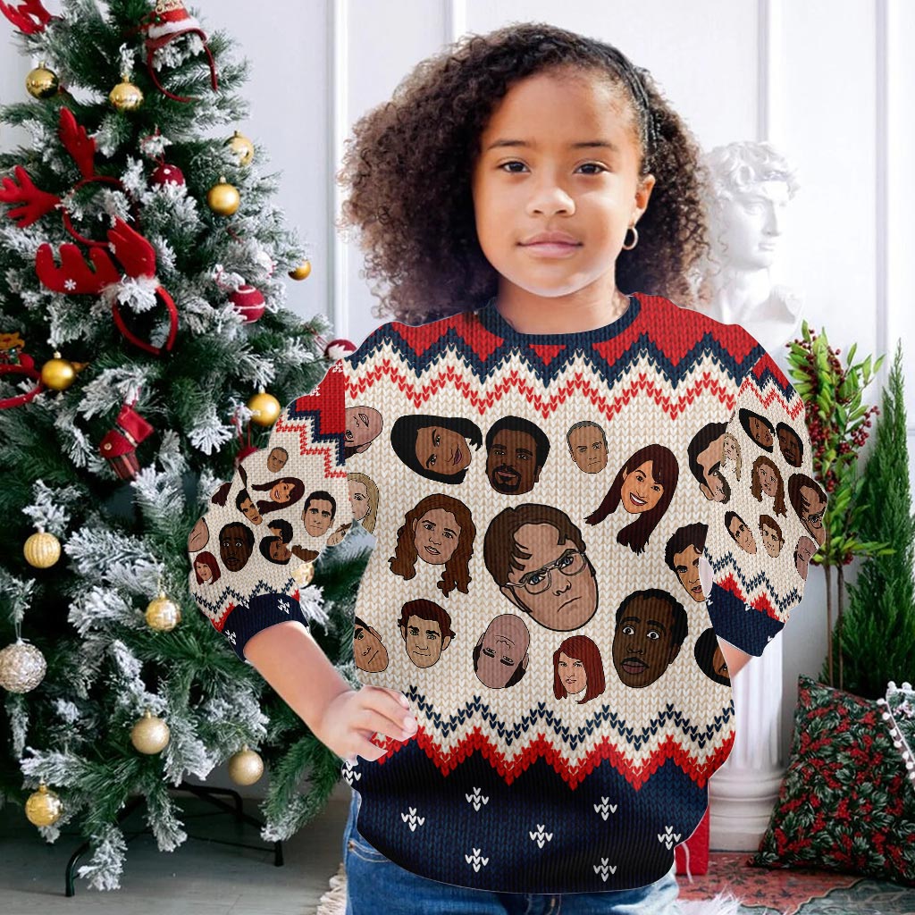 World's Best Boss - Personalized Christmas Sweater With Faux Wool Pattern Printed