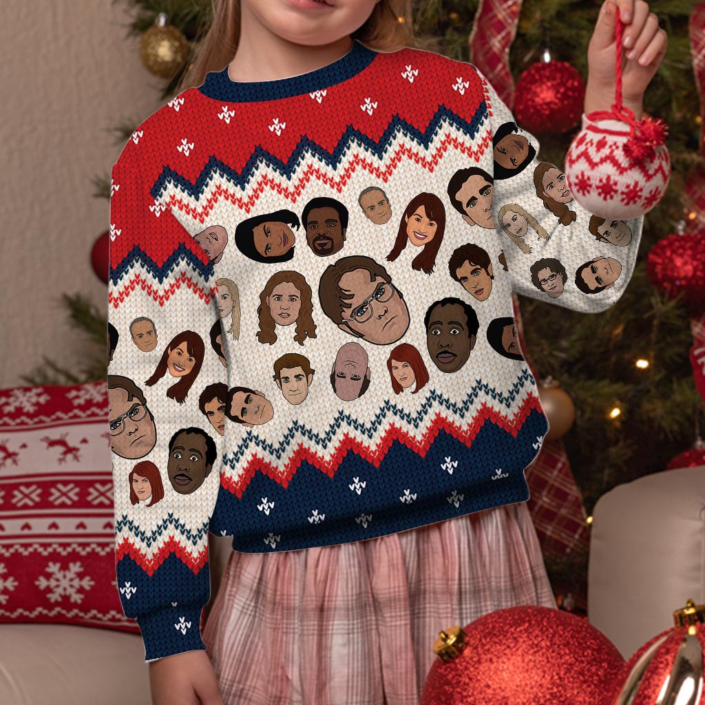 World's Best Boss - Personalized Christmas Sweater With Faux Wool Pattern Printed