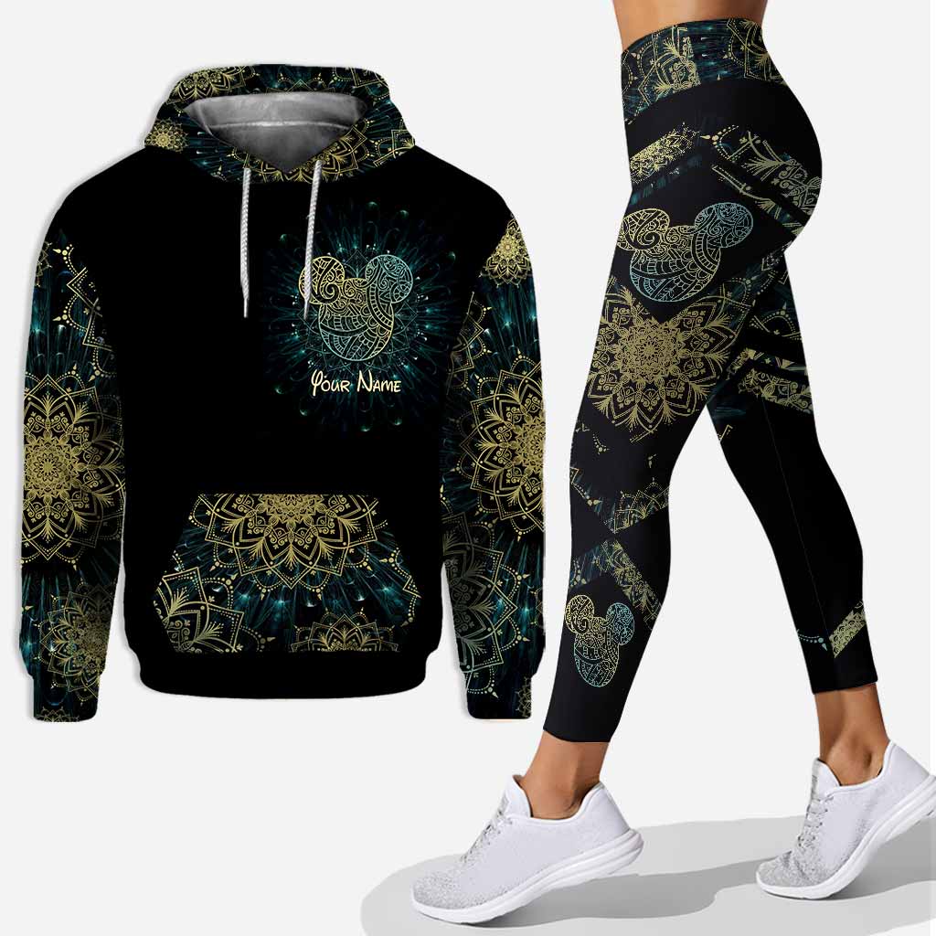 We Are Never Too Old For Magic Mandala Mouse Ears - Personalized Hoodie and Leggings