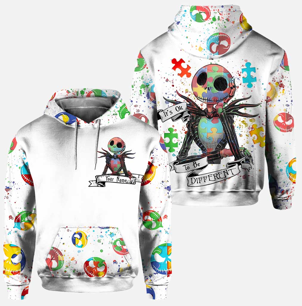 It's Ok To Be Different - Personalized Autism Awareness Hoodie And Leggings