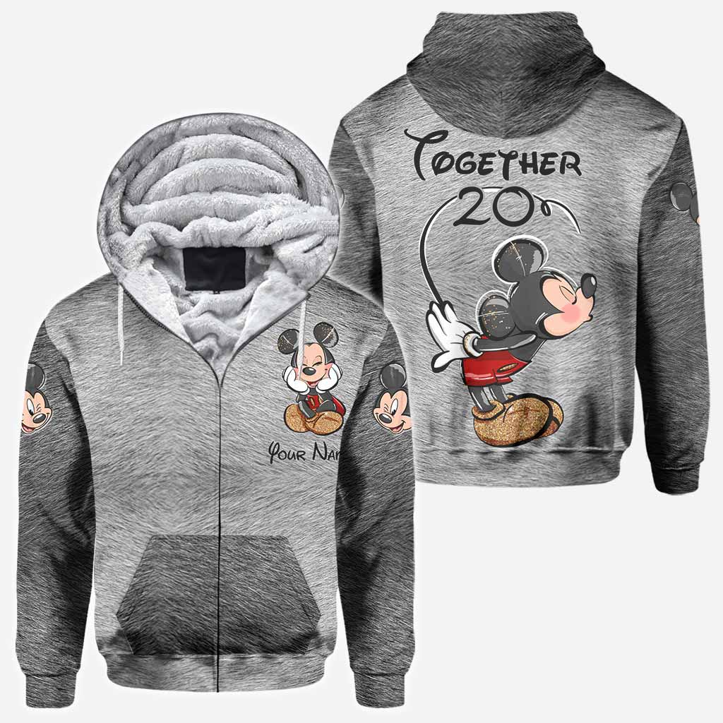 Mouse Ears Together Since - Personalized Couple Mouse All Over T-shirt and Hoodie