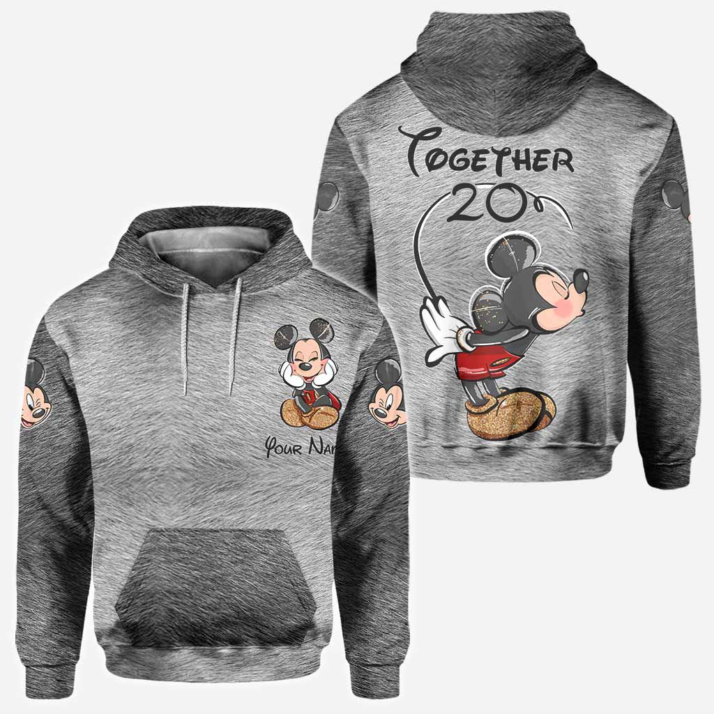 Mouse Ears Together Since - Personalized Couple Mouse All Over T-shirt and Hoodie