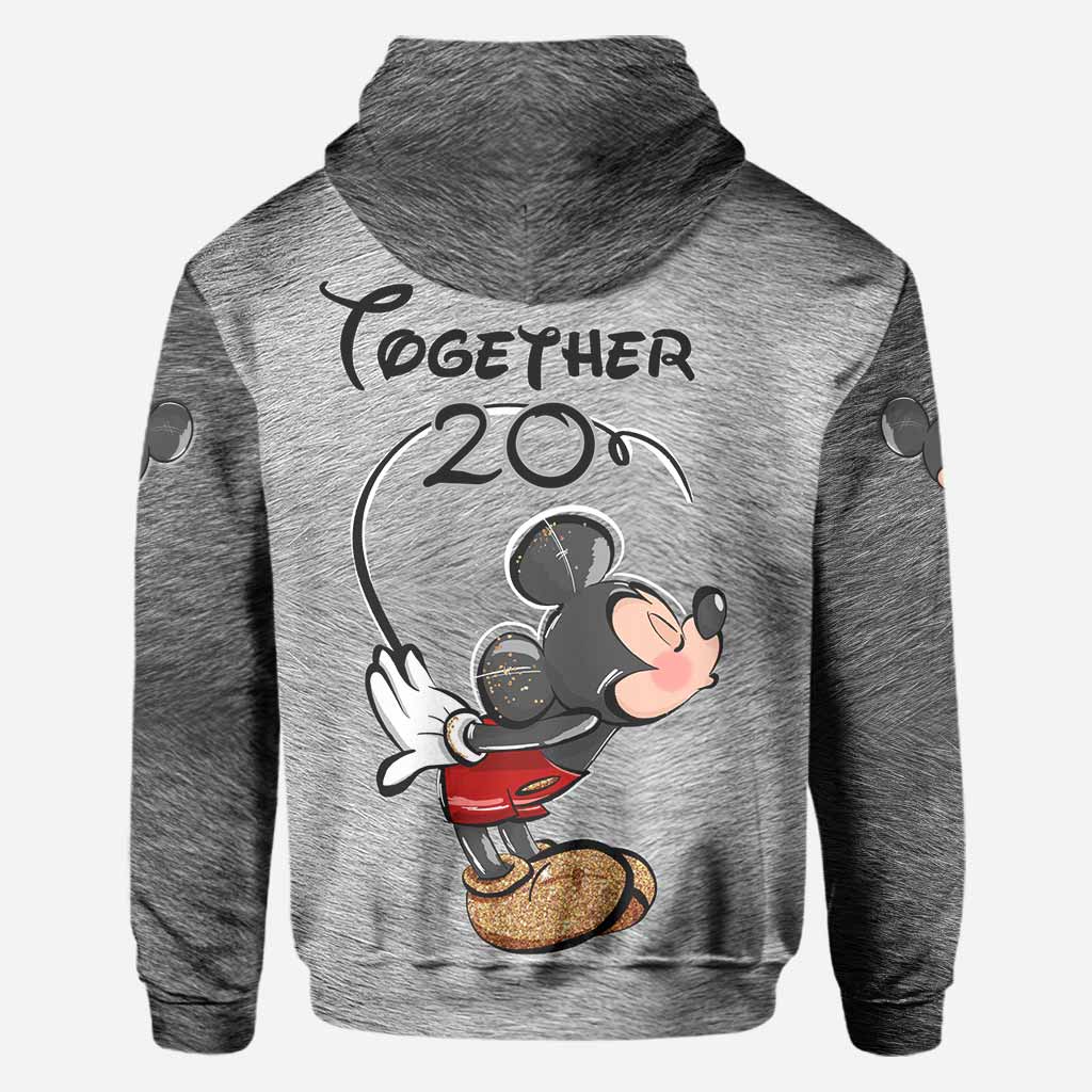 Mouse Ears Together Since - Personalized Couple Mouse All Over T-shirt and Hoodie