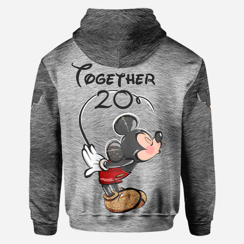Mouse Ears Together Since - Personalized Couple Mouse All Over T-shirt and Hoodie