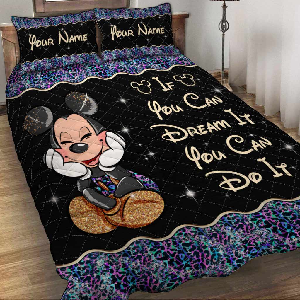 If You Can Dream It - Personalized Mouse Quilt Set