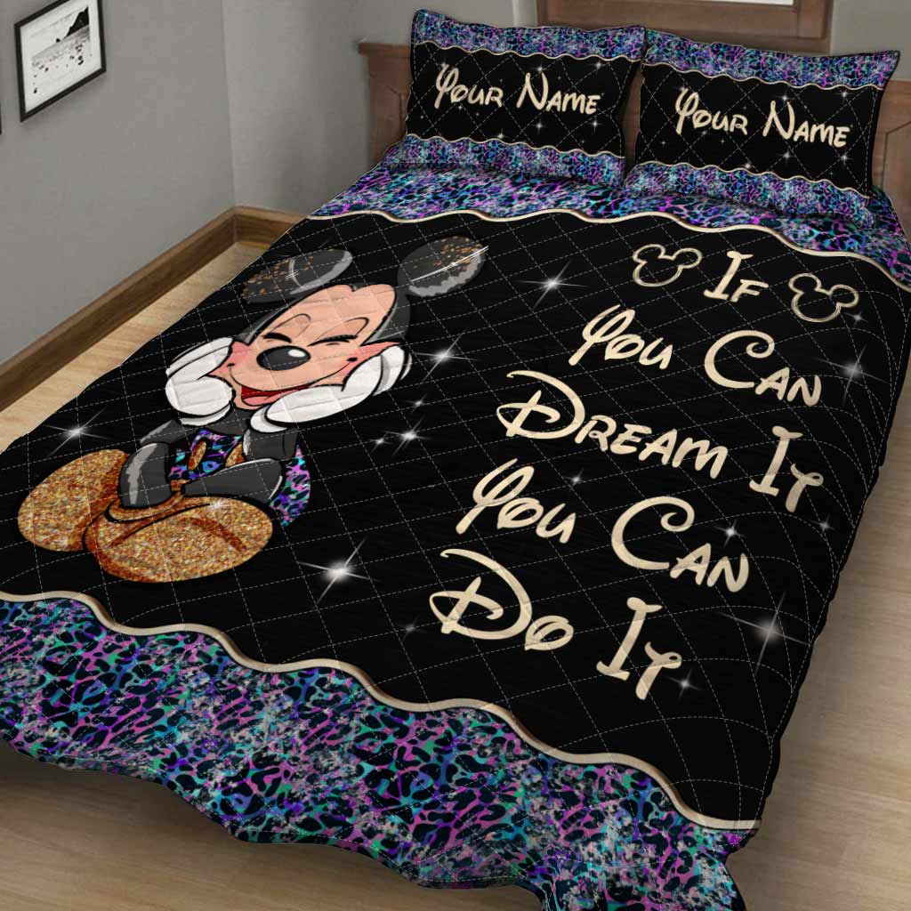 If You Can Dream It - Personalized Mouse Quilt Set