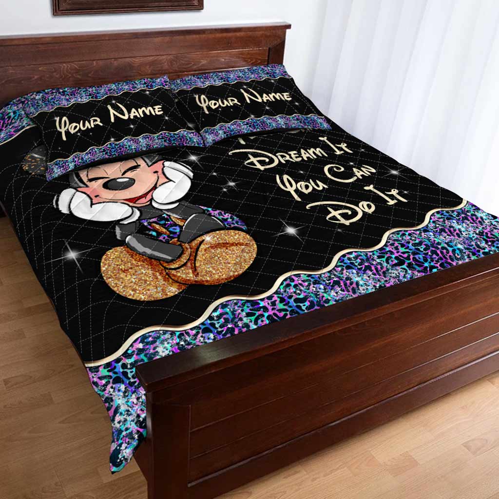If You Can Dream It - Personalized Mouse Quilt Set