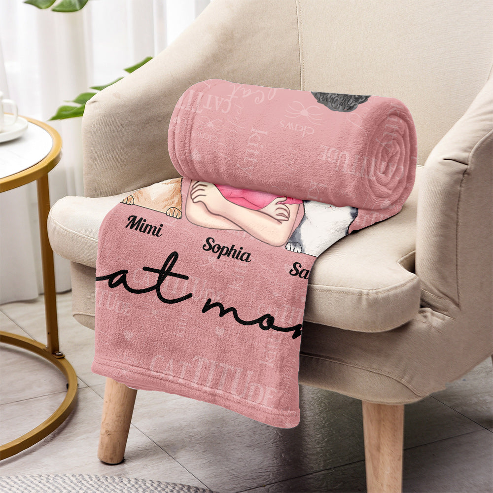 Cat Mom - Personalized Mother's day Cat Blanket