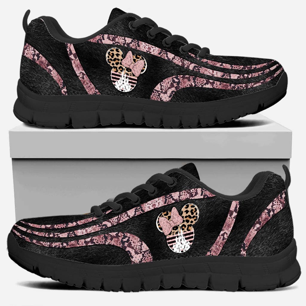 Leopard And Rose Mouse Ears - Sneakers