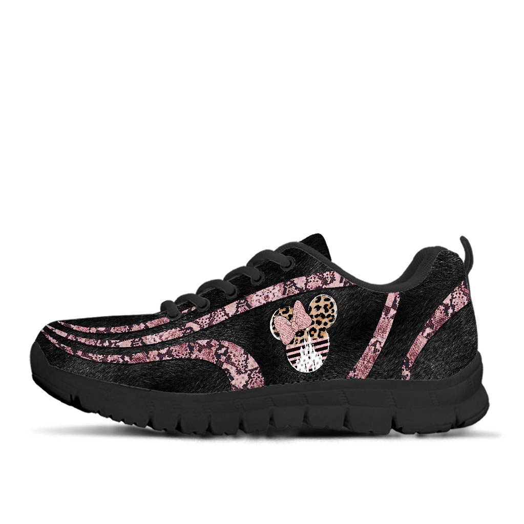 Leopard And Rose Mouse Ears - Sneakers