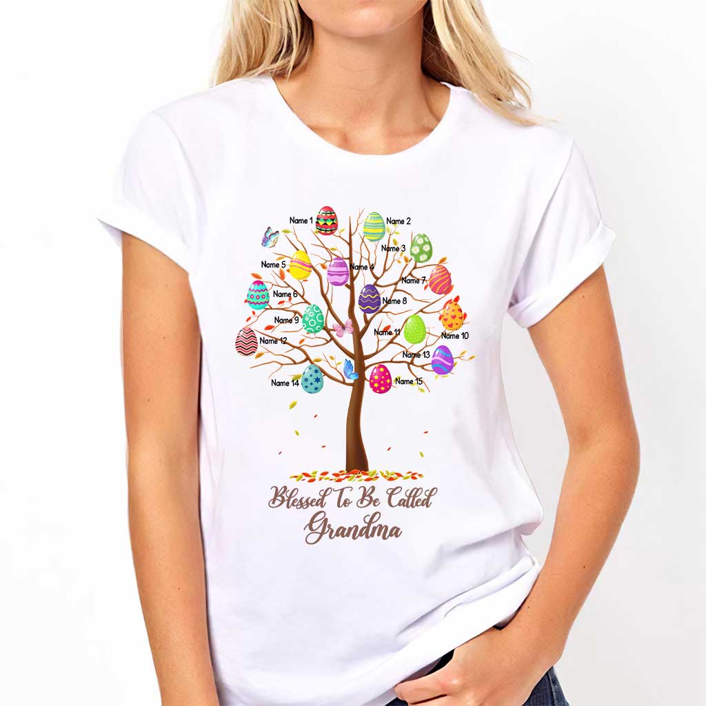 Blessed To Be Called Grandma - Personalized Easter Day Grandma T-shirt and Hoodie