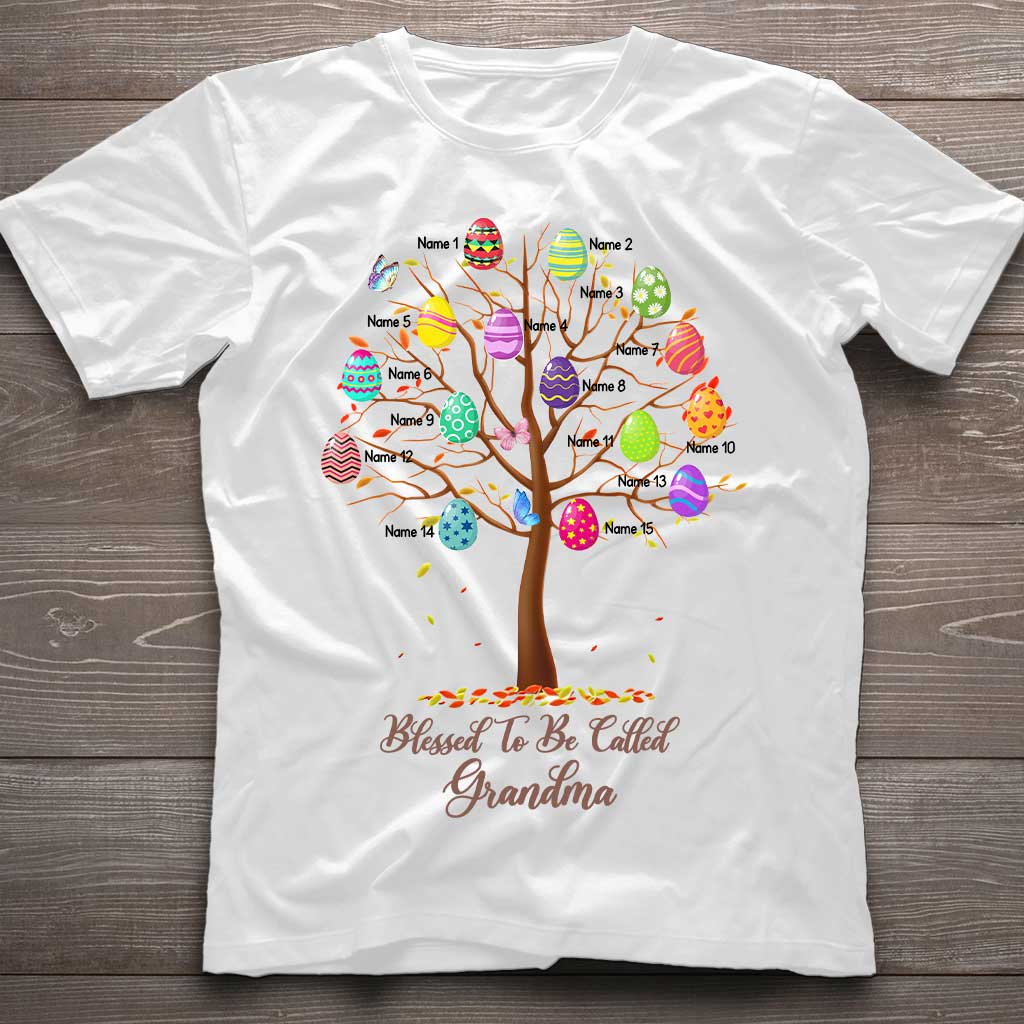 Blessed To Be Called Grandma - Personalized Easter Day Grandma T-shirt and Hoodie