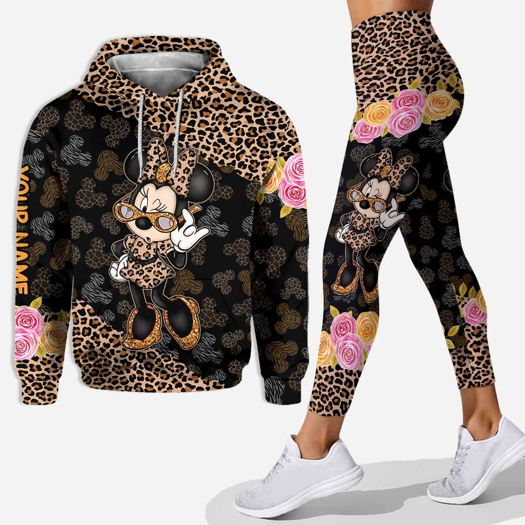 Glitter And Mouse Ears - Personalized Hoodie And Leggings