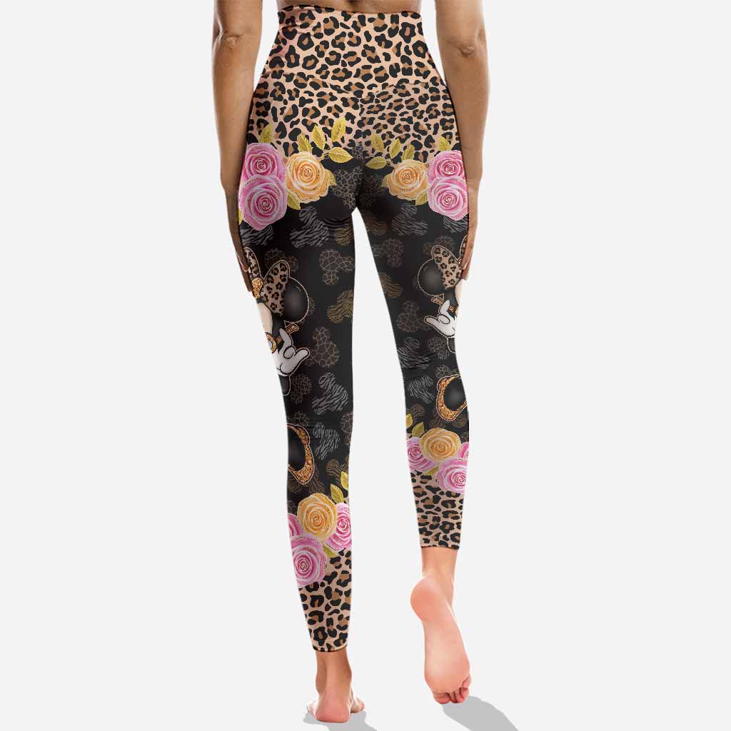 Glitter And Mouse Ears - Personalized Hoodie And Leggings