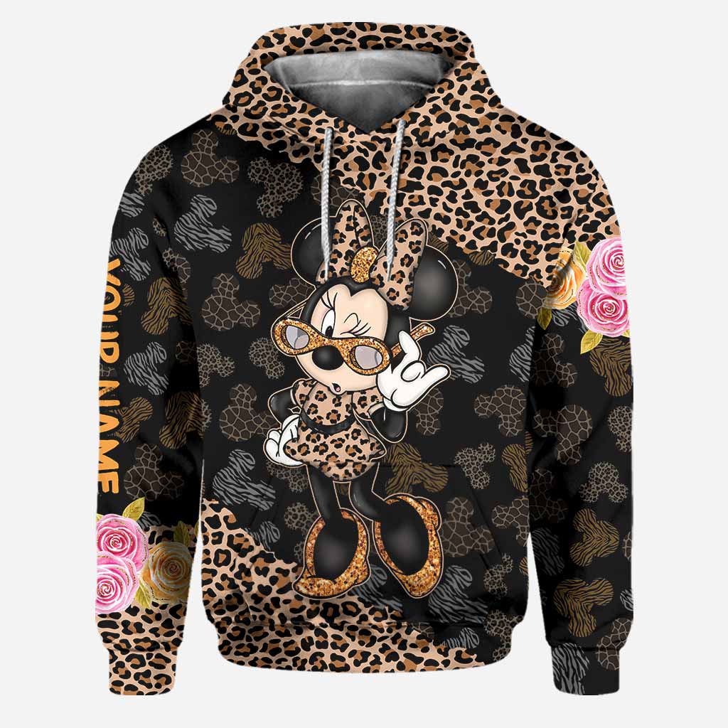 Glitter And Mouse Ears - Personalized Hoodie And Leggings