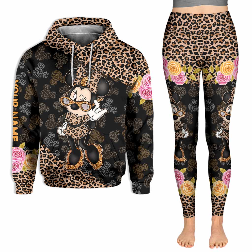 Glitter And Mouse Ears - Personalized Hoodie And Leggings
