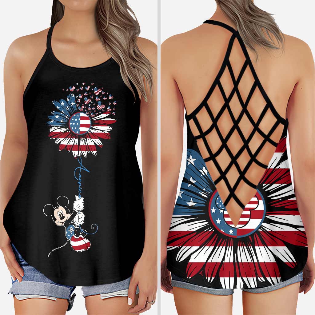 American Mouse Ears - Independence Day Cross Tank Top