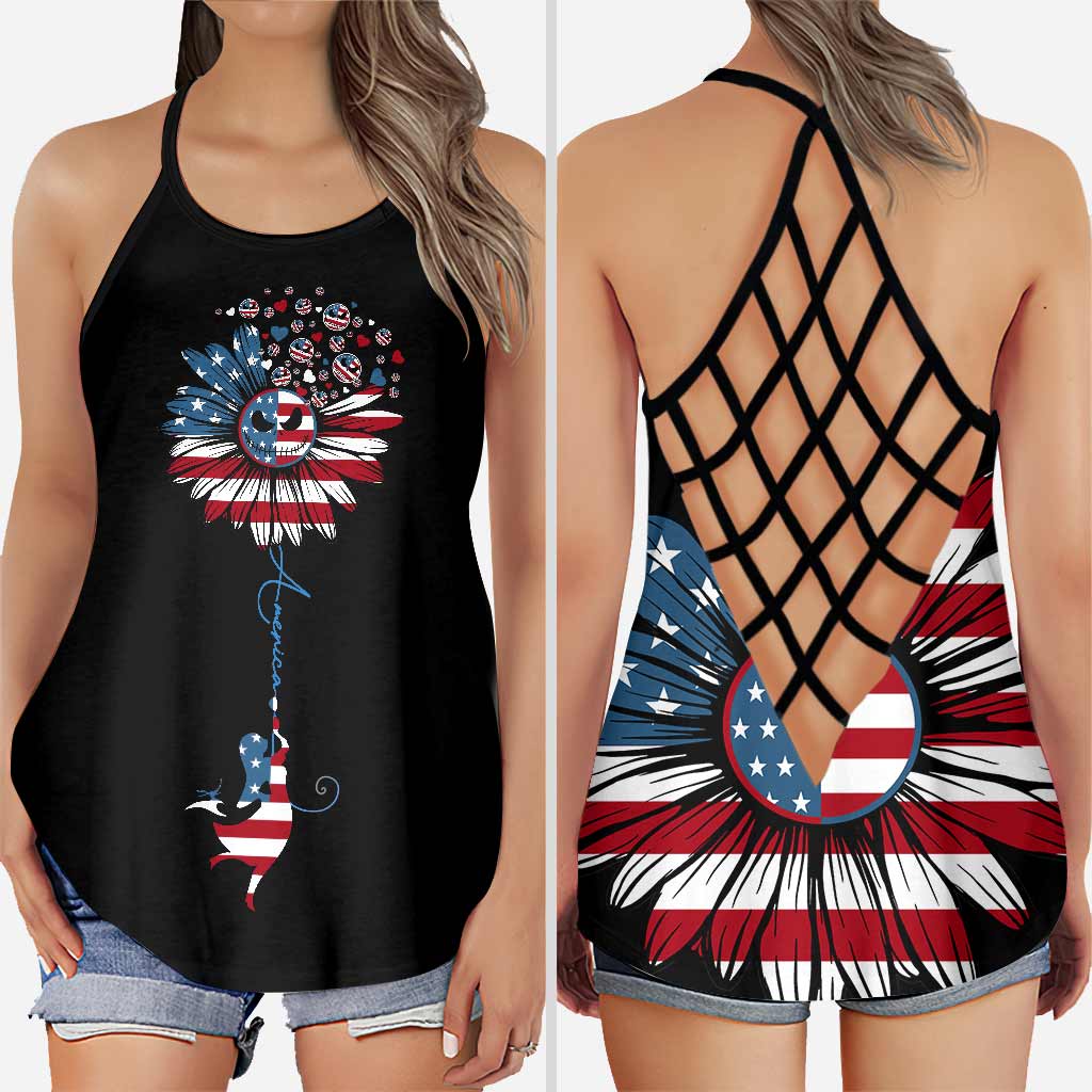 All American Nightmares - Independence Day Cross Tank Top
