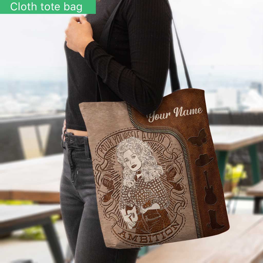 Pour Yourself A Cup Of Ambition - Personalized Tote Bag