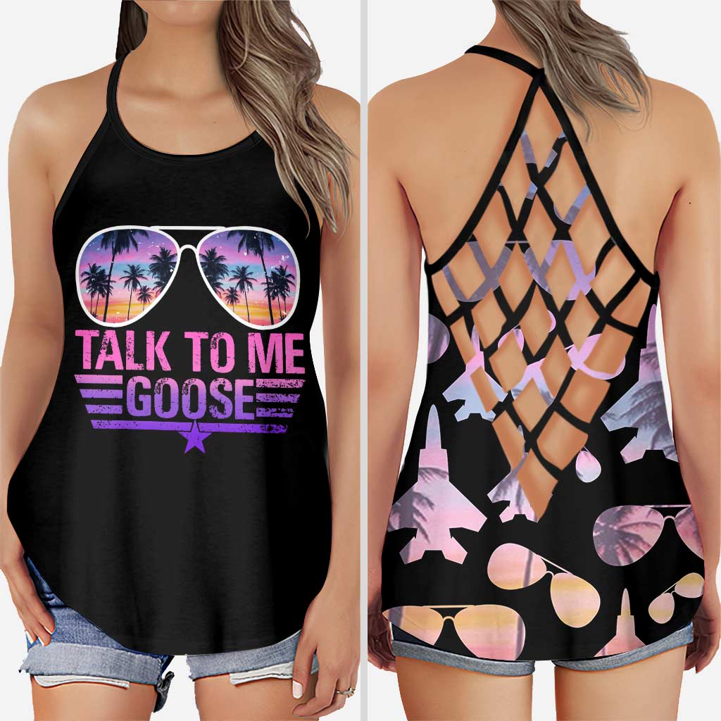 Top Girls - Independence Day Top Gun Cross Tank Top