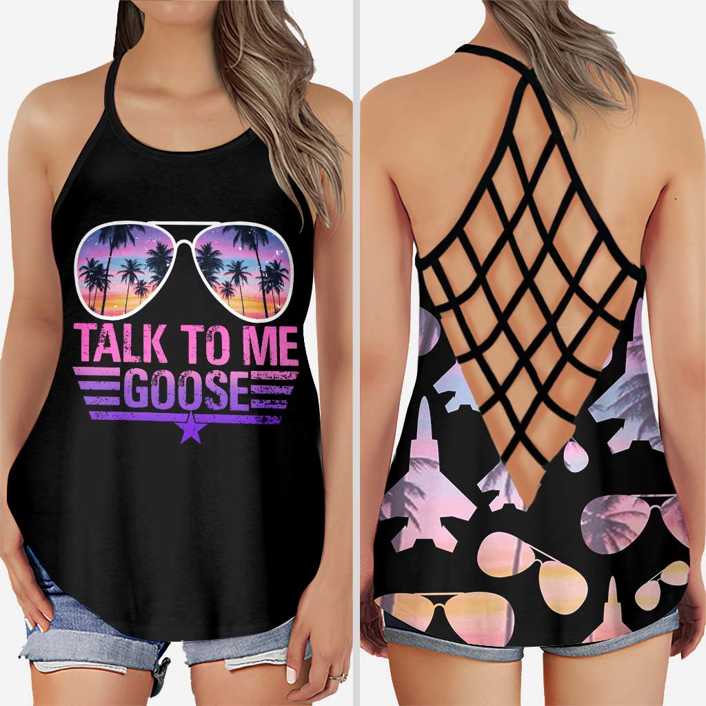 Top Girls - Independence Day Top Gun Cross Tank Top