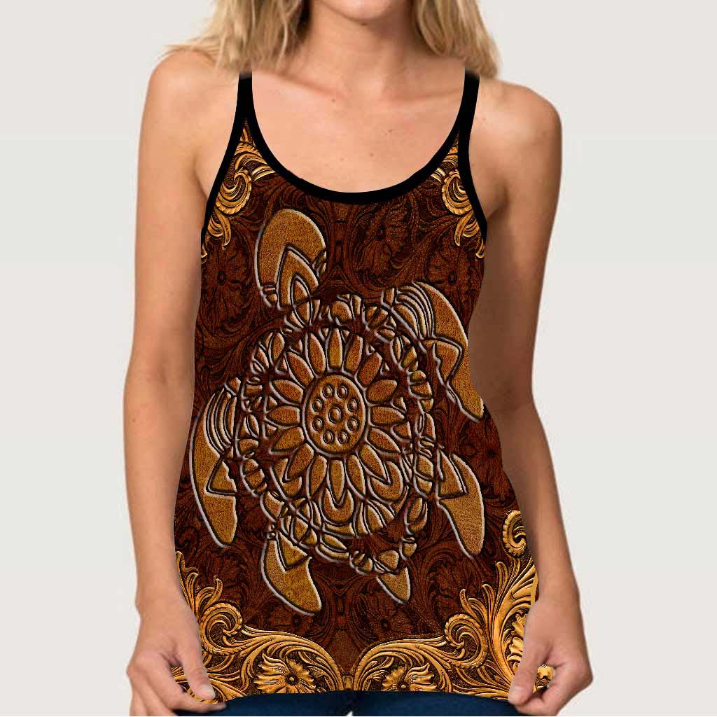 Love Turtle Cross Tank Top