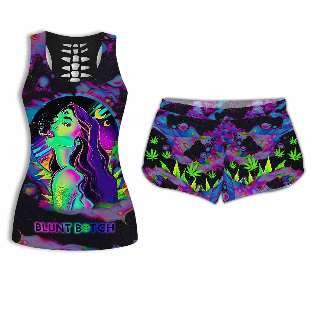 Blunt Bitch - Weed Hollow Tank Top and Women Shorts