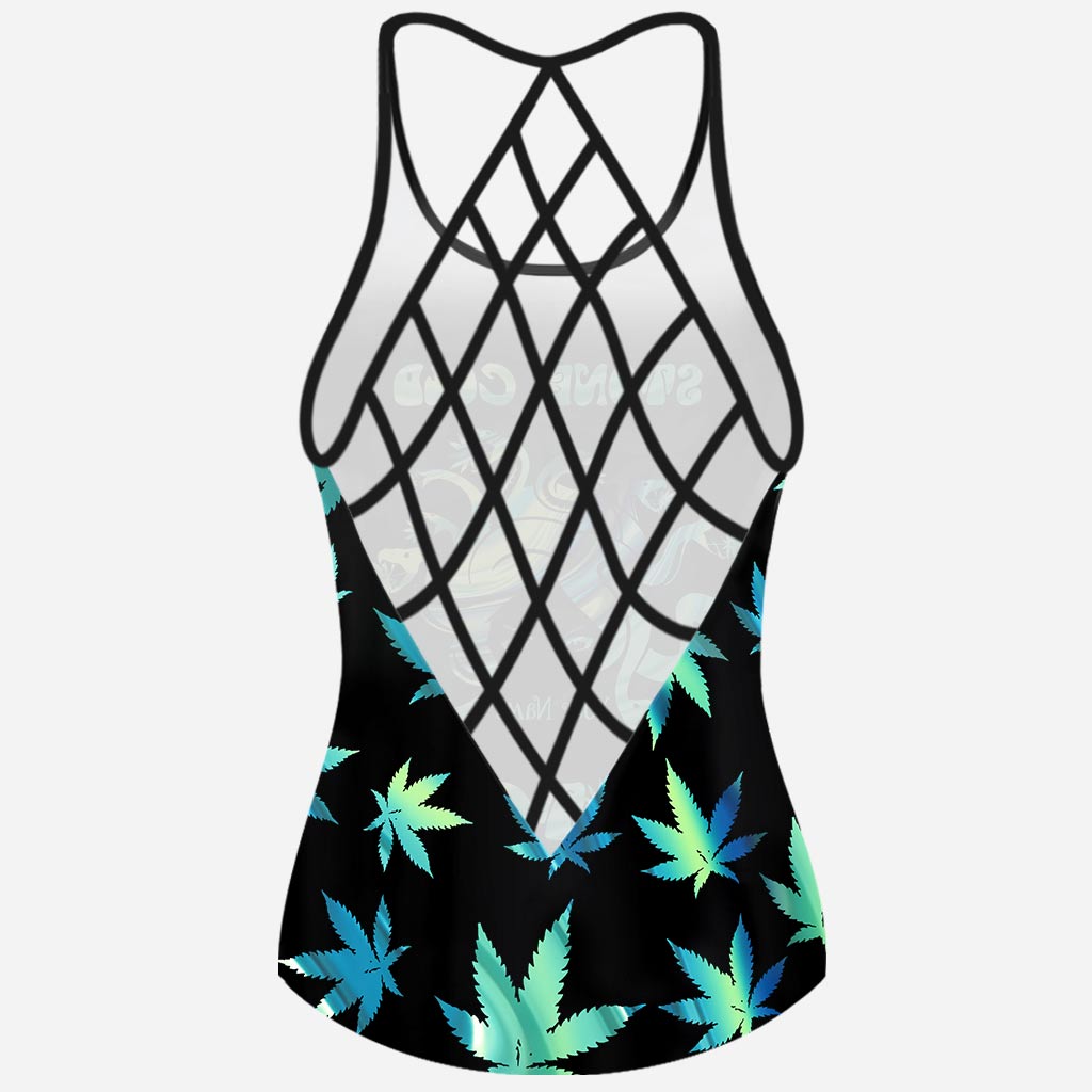 Stone Cold - Personalized Weed Cross Tank Top and Women Shorts