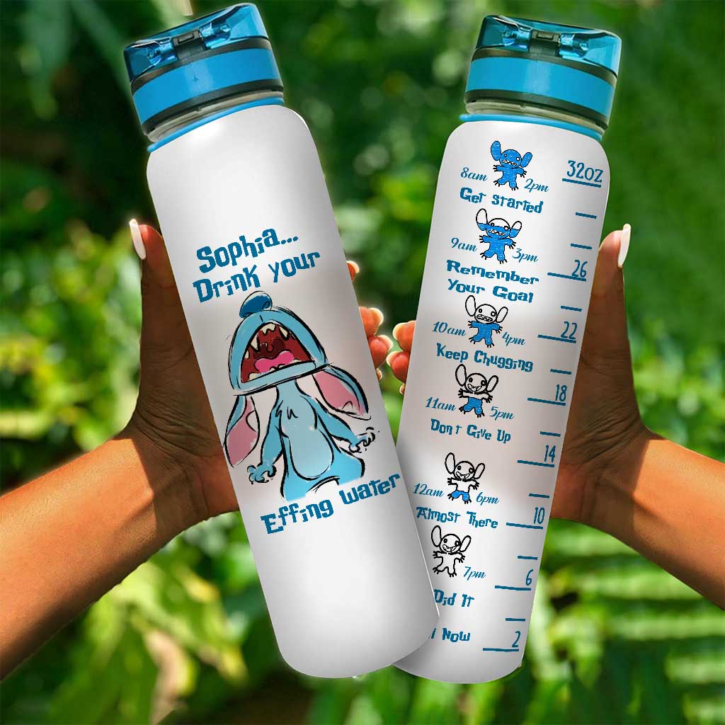 Drink Your Water - Personalized Ohana Water Tracker Bottle