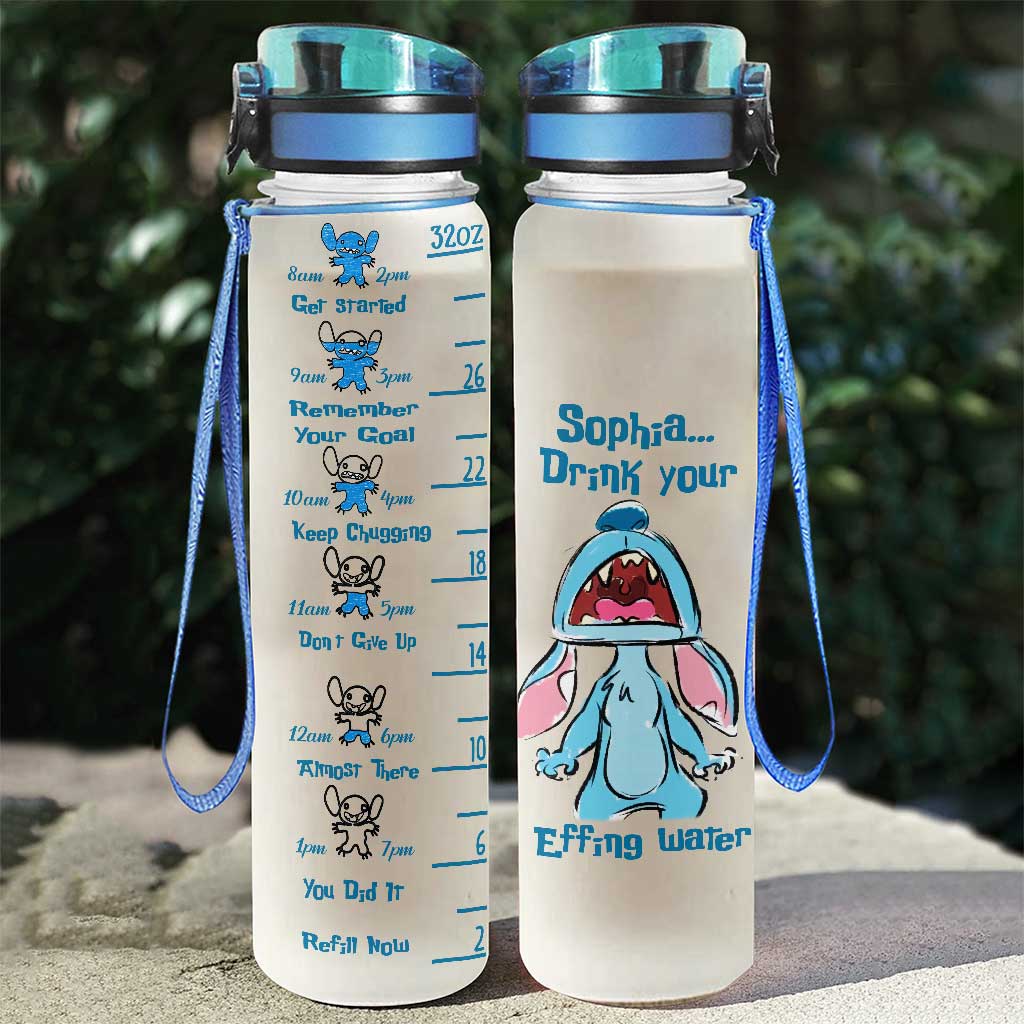 Drink Your Water - Personalized Ohana Water Tracker Bottle