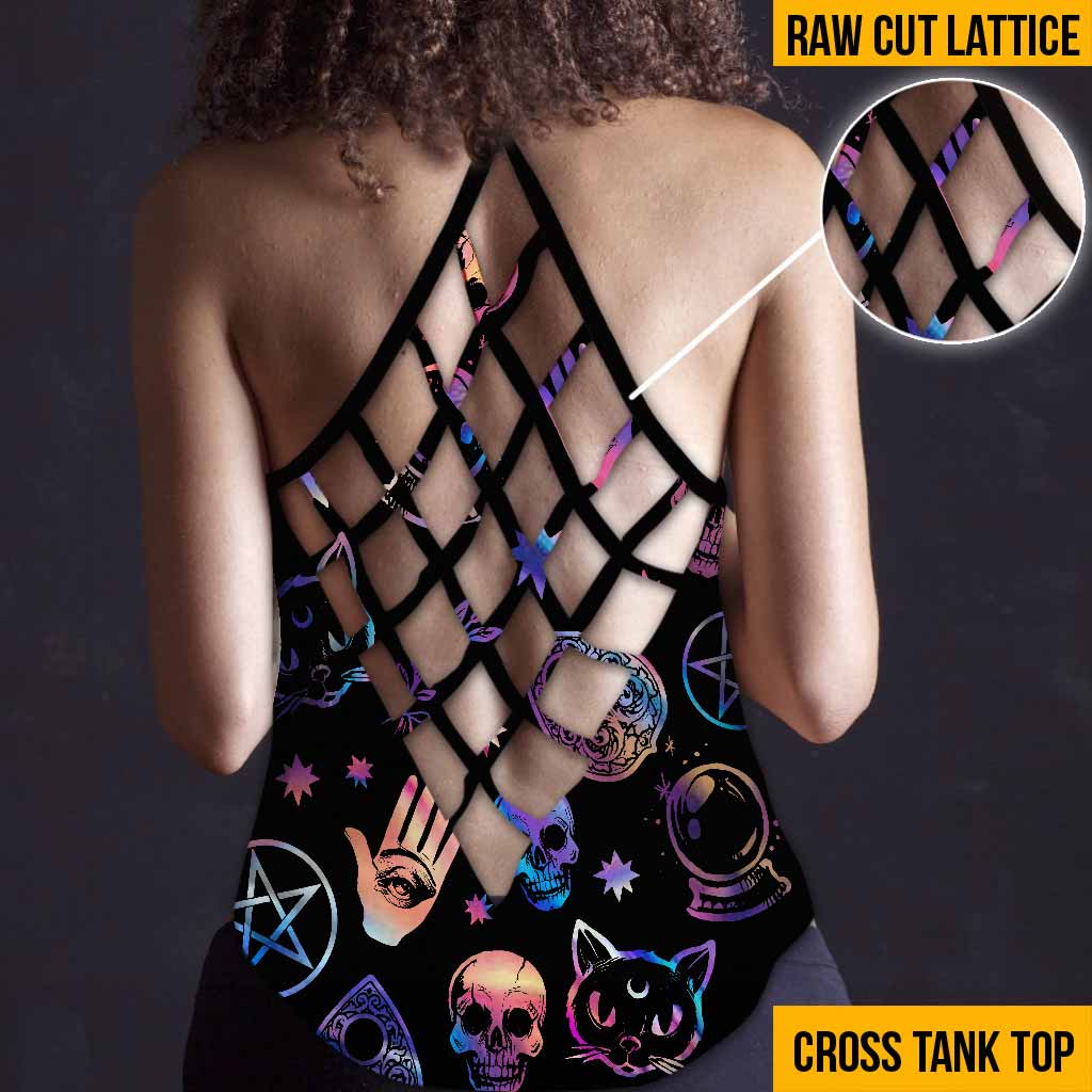 Thick Thighs Witch Vibes Cross Tank Top