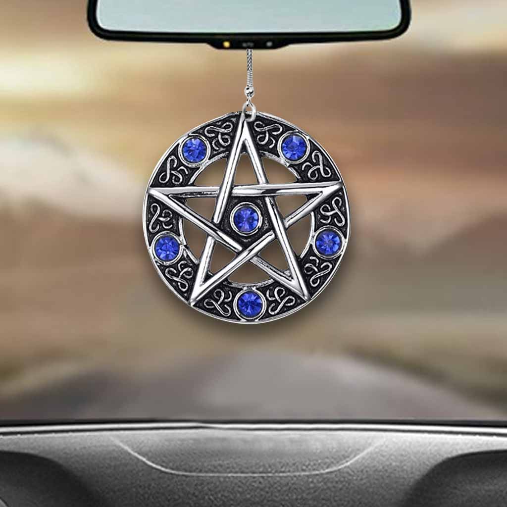 Pentagram Blessed Be - Witch Car Ornament (Printed On Both Sides)