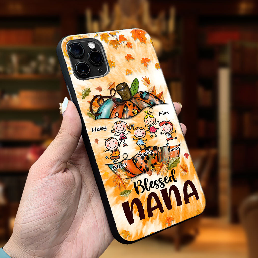Blessed Nana - Personalized Thanksgiving Grandma Phone Case