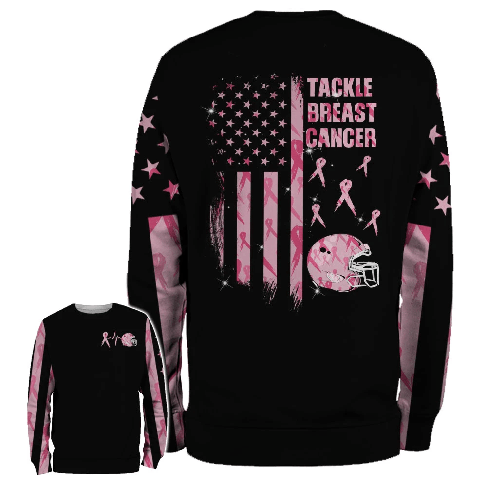Tackle Breast Cancer - Breast Cancer Awareness All Over T-shirt and Hoodie 0822