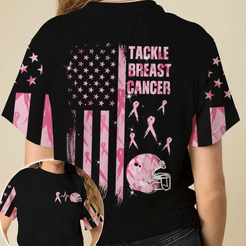 Tackle Breast Cancer - Breast Cancer Awareness All Over T-shirt and Hoodie 0822