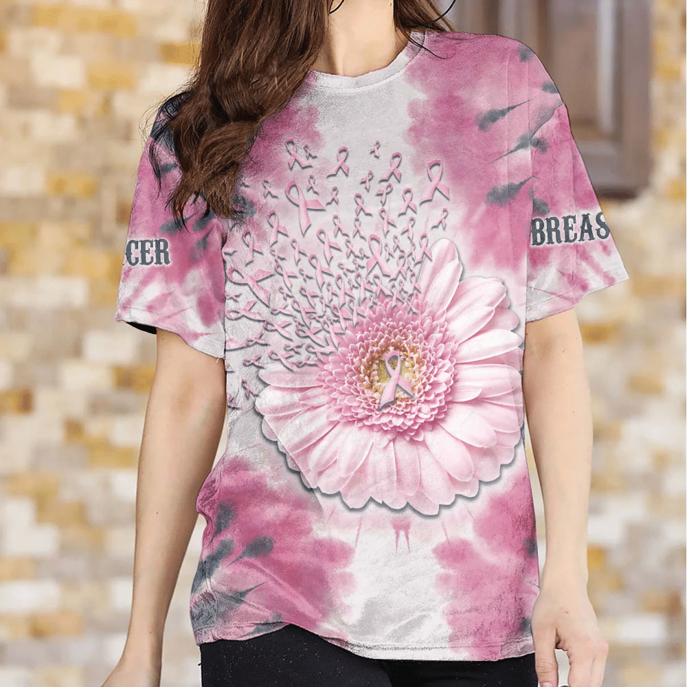 Daisy Pink Ribbons - Breast Cancer Awareness All Over T-shirt and Hoodie 0822